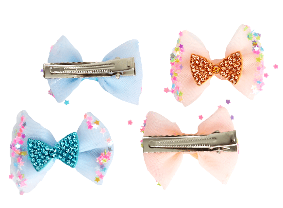 Зажим для волосся Бантик фатиновий-3 0102-294-2(10пар)