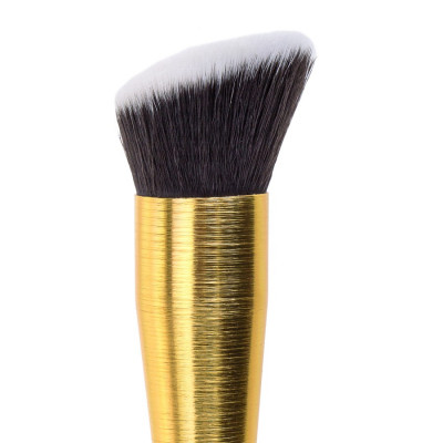 MB-258 Пензлик коса для пудри, румян і бронзаторів з лопаткою для рідких основ