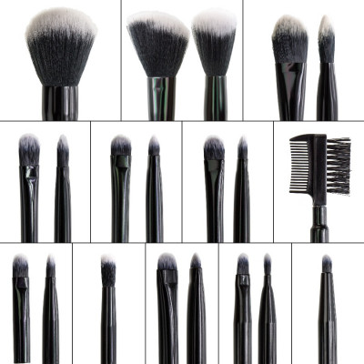 MB-206 Набір пензликів із 12 інструментів в шкіряному футлярі