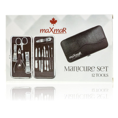 MS-15 Набір для манікюра і педикюра maXmaR в чорному футлярі