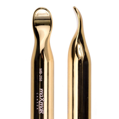 MB-258 Пензлик коса для пудри, румян і бронзаторів з лопаткою для рідких основ