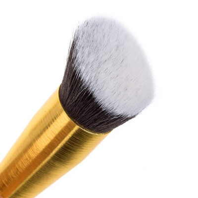 MB-258 Пензлик коса для пудри, румян і бронзаторів з лопаткою для рідких основ