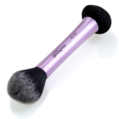 MB-288 Двійний пензлик для пудри, румян, хайлайтерів + спонж