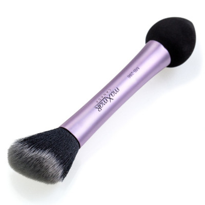 MB-286 Двійний пензлик для пудри, румян, хайлайтерів + спонж