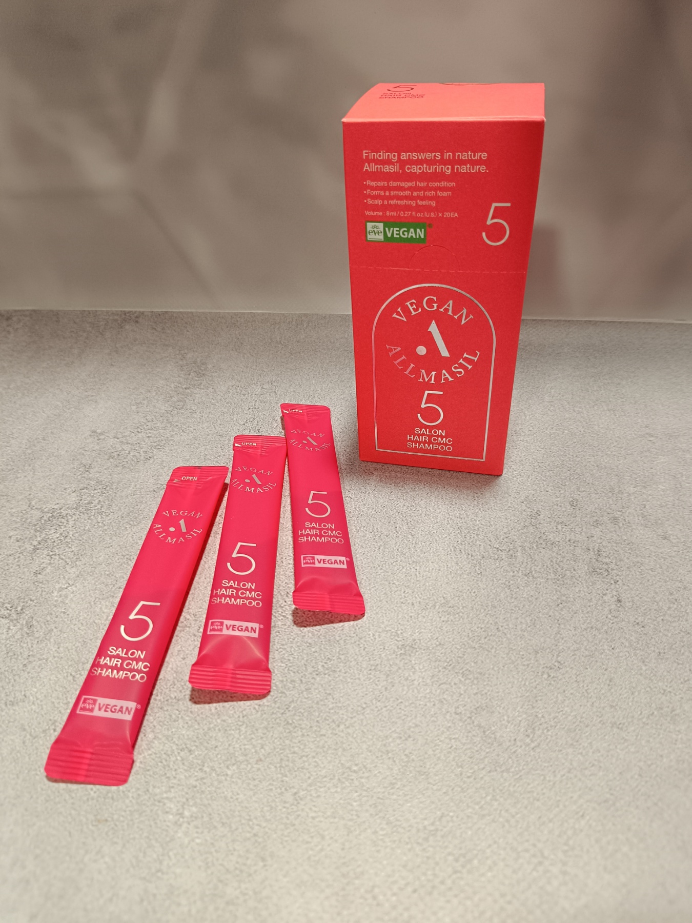 Шампунь для волосся MASIL 5 преміум зміцнюючий з амінокислотами 8 мл